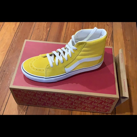 Yellow high top vans mens Clearance